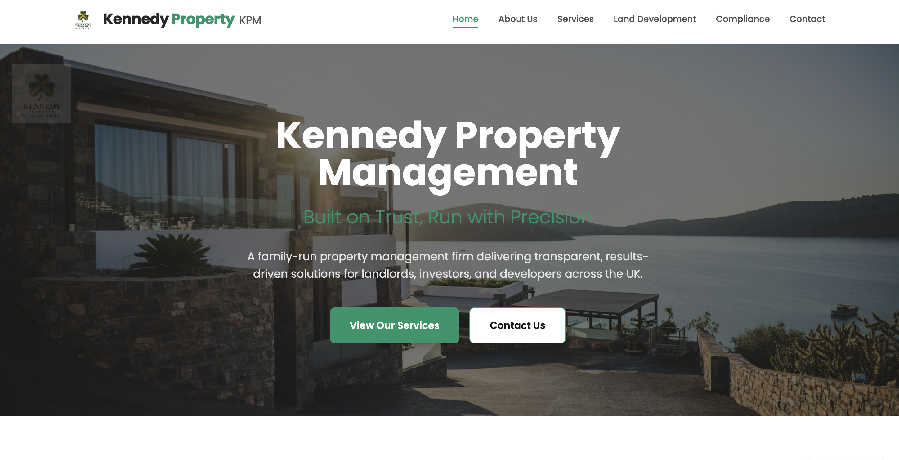 Kennedy Property Management website screenshot
